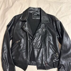 Elodie Midnight Black Leather Jacket